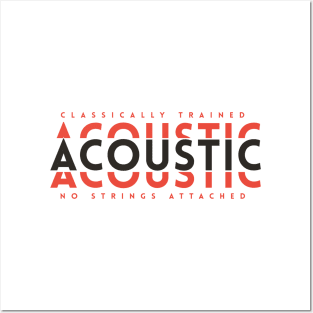 Classically Trained Acoustic Dark Orange Posters and Art